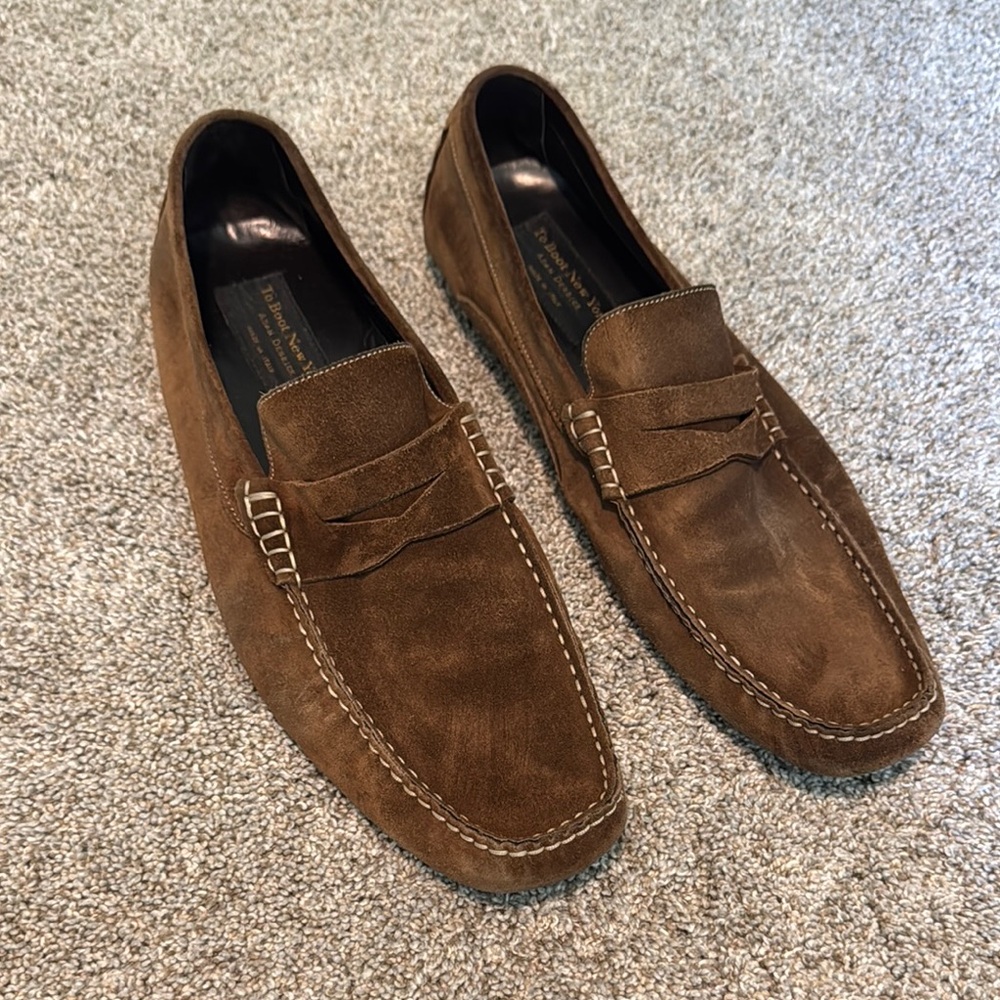 Sleek Brown Suede Slip-On Loafers